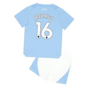 Manchester City Rodri Hernandez #16 Hemmakläder Barn 2023-24 Kortärmad (+ Korta byxor)